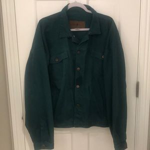 hunter green jean jacket
